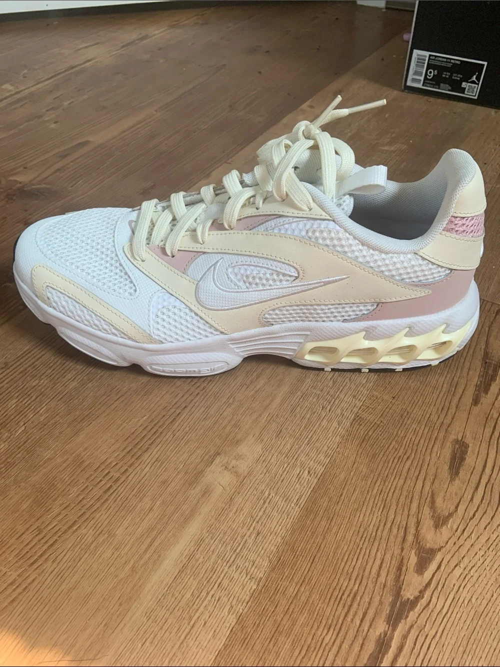 Nike Women's White, Pale Pink & Cream Athletic Sneakers